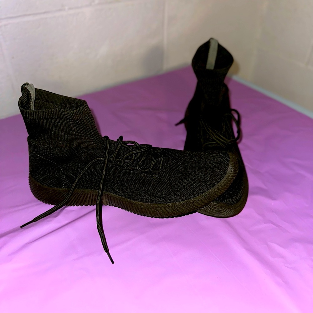 Knit canvas sneakers